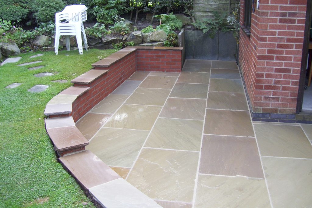 Natural stone patio