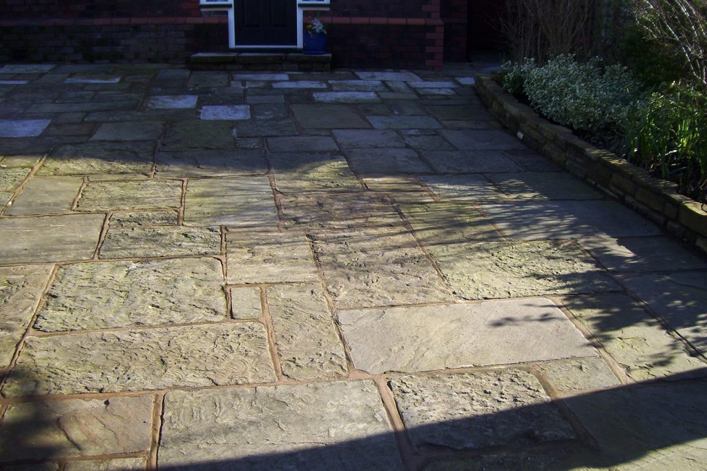 Natural stone driveway