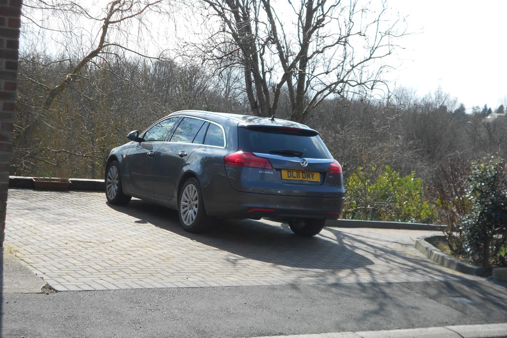 Block paved parking space