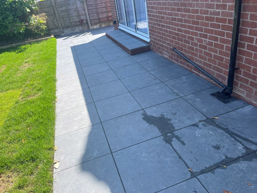 Porcelain terrace and step, Stonemead, Romiley