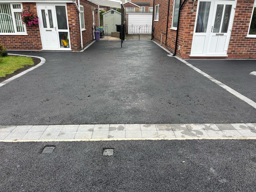 Double driveway Tarmac