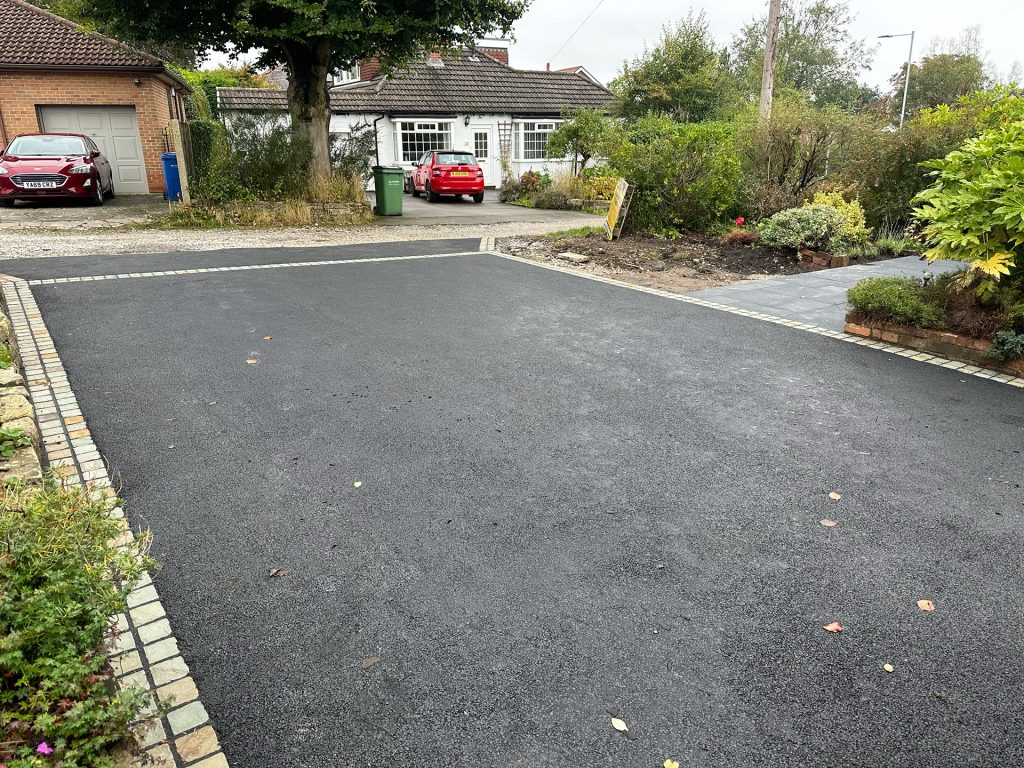 Finished tarmac driveway
